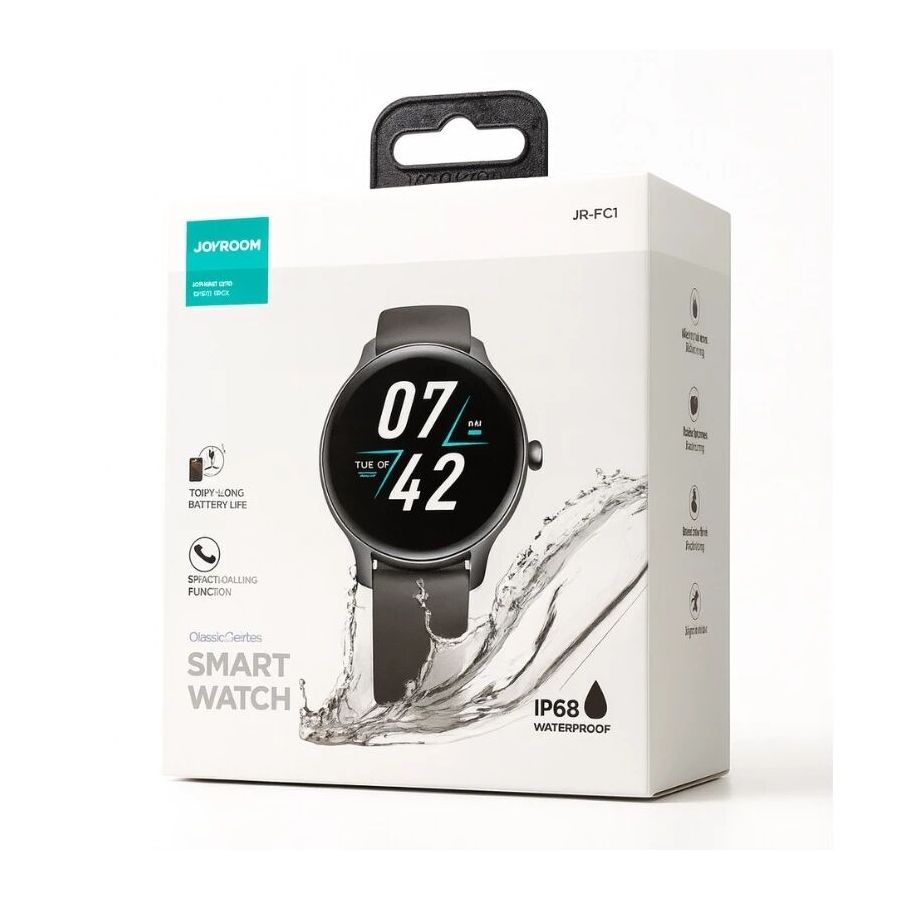 Montre Connectée, smartwatch JOYROOM JR-FC1 Classic Series – Appels Bluetooth & Suivi Vitalité gris