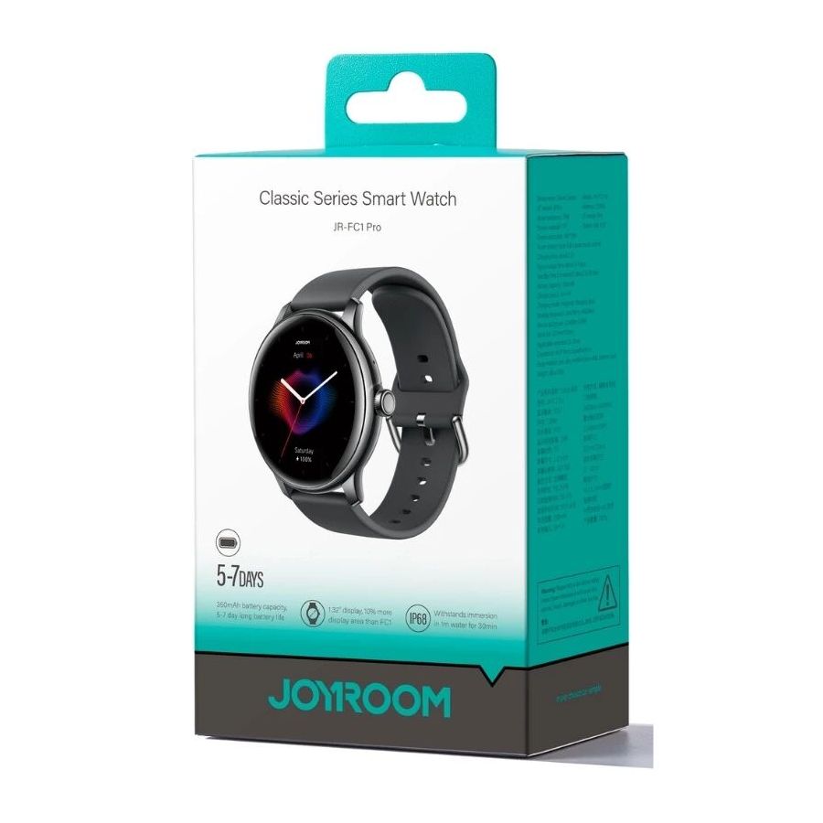  JOYROOM Montre Connectée, smartwatch JOYROOM JR-FC1 Pro Classic Series – Appels Bluetooth & Suivi Vitalité gris sidéral/noir