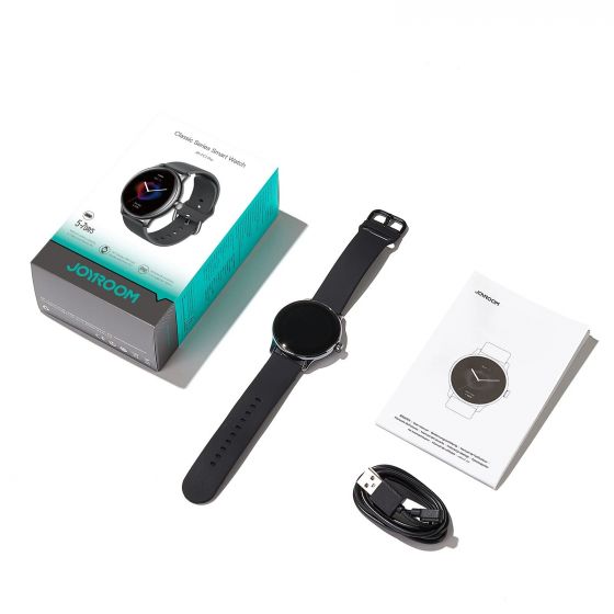  JOYROOM Montre Connectée, smartwatch JOYROOM JR-FC1 Pro Classic Series – Appels Bluetooth & Suivi Vitalité gris sidéral/noir