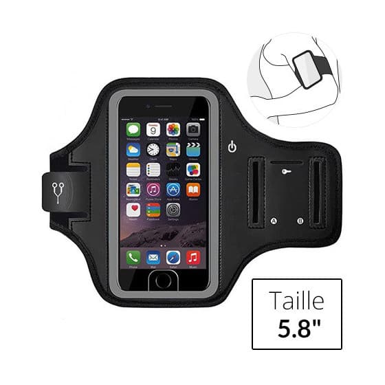 Brassard de sport taille 5.8 ,Noir