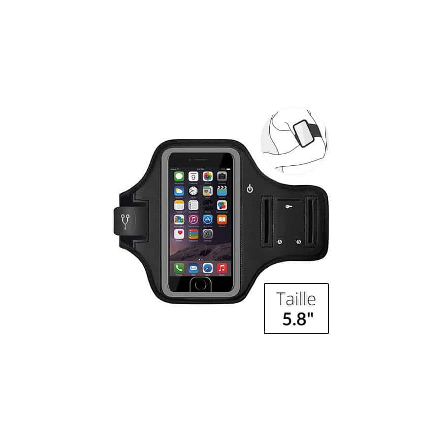 Brassard de sport taille 5.8 ,Noir