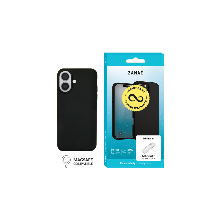 Coque Infinity MagSafe pour iPhone 17, Noir