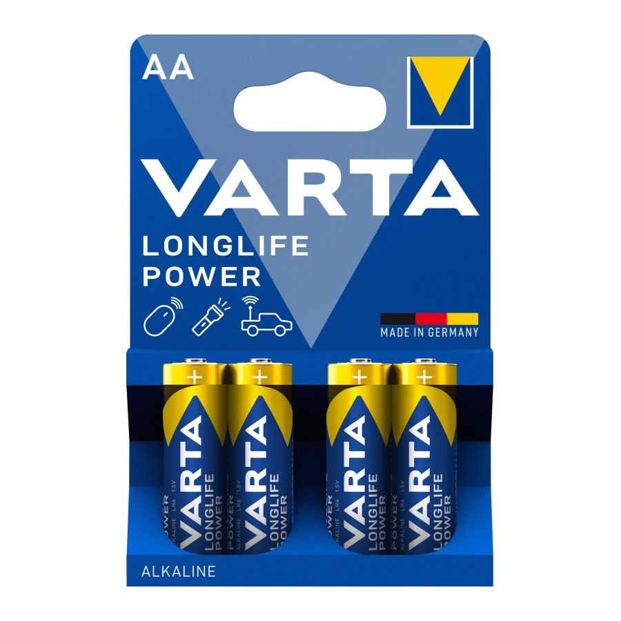 Varta Piles Alcaline Micro AA LR06 Longlife Power (Pack de 4)
