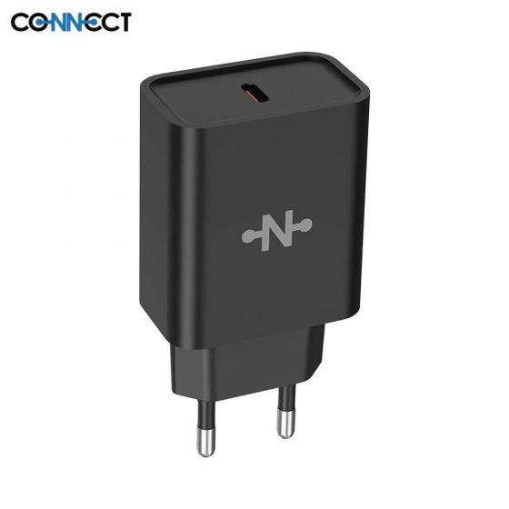 Chargeur Secteur USB-C CONNECT MC-CBC25W3 25W Noir