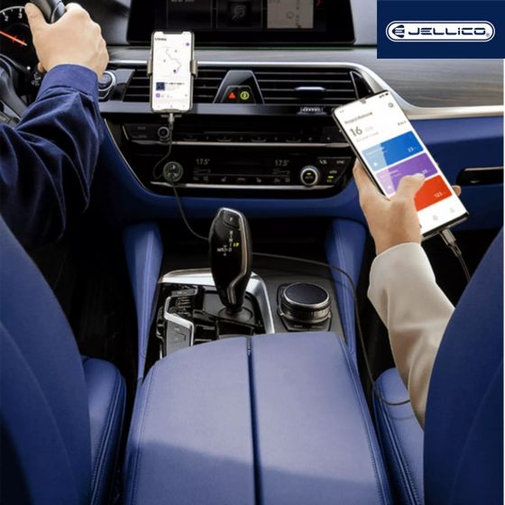 JELLICO Adaptateur secteur double ports USB (18W) + USB-C/Type C (20W) voiture JELLICO F4 noir
