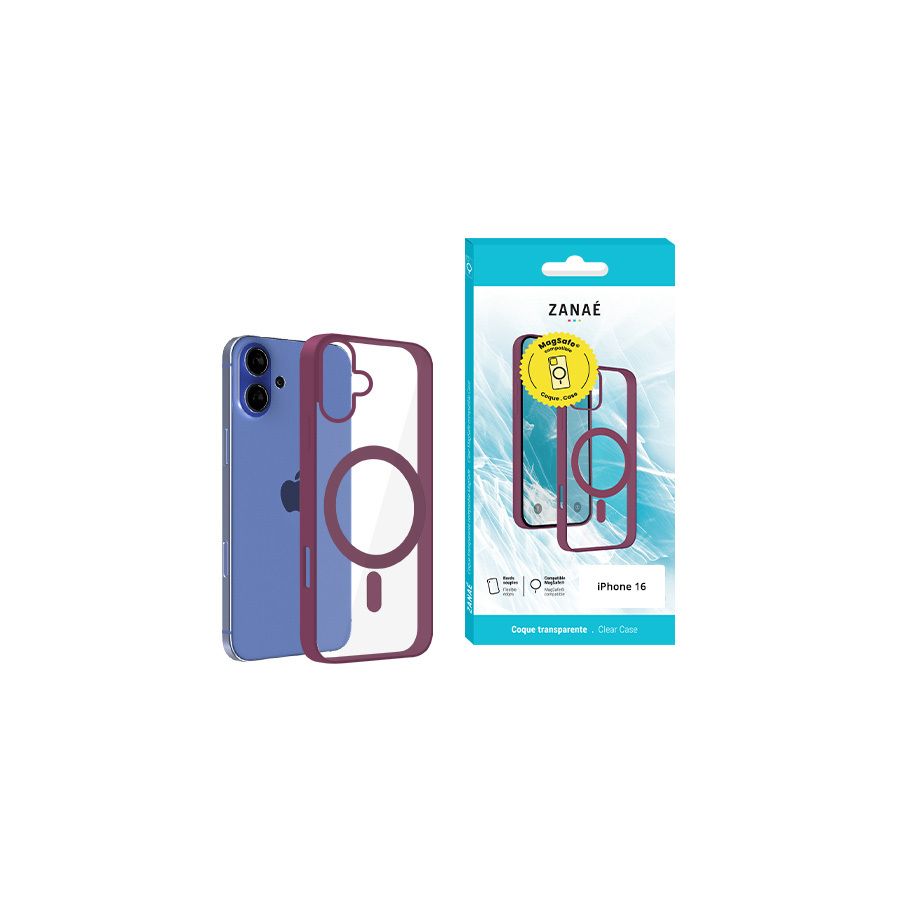 Coque Compatible MagSafe pour iPhone 16, Prune