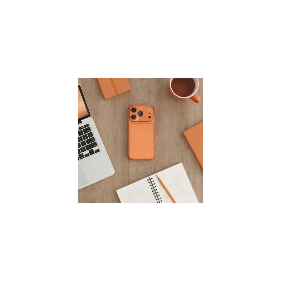 Coque LUXE TEXTURE MAG iPhone 17 orange