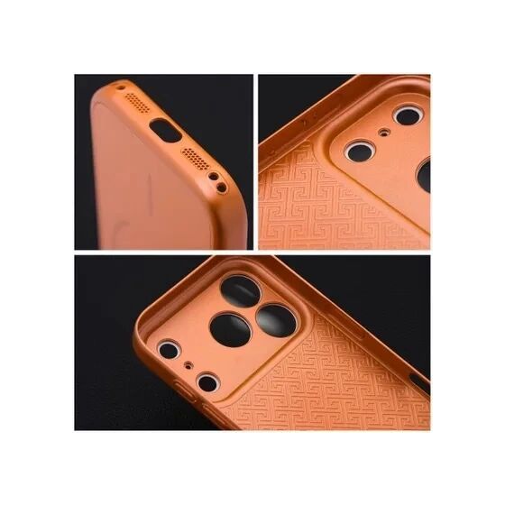 Coque LUXE TEXTURE MAG iPhone 17 orange