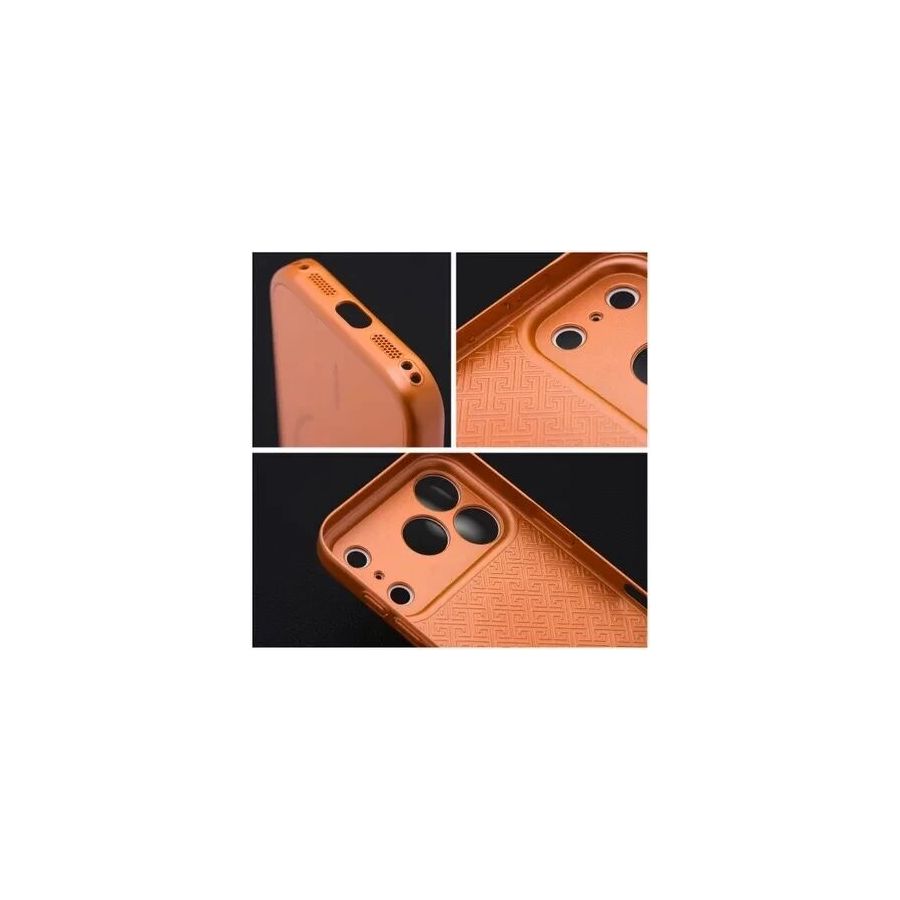 Coque LUXE TEXTURE MAG iPhone 17 orange