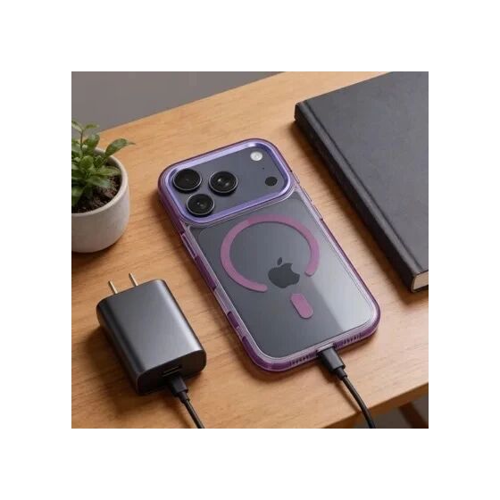 Coque HYBRID FRAME MAG iPhone 17 violet