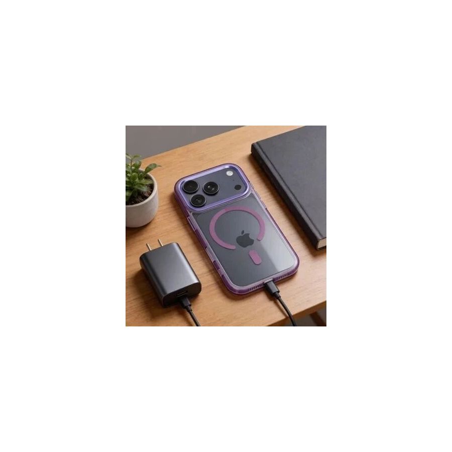 Coque HYBRID FRAME MAG iPhone 17 violet