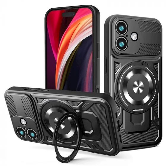 Coque ARMOR RING 360? MAG iPhone 17 noir