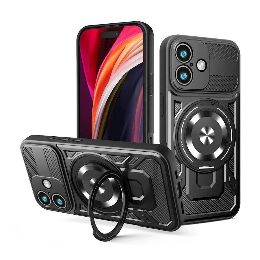 Coque ARMOR RING 360? MAG iPhone 17 noir