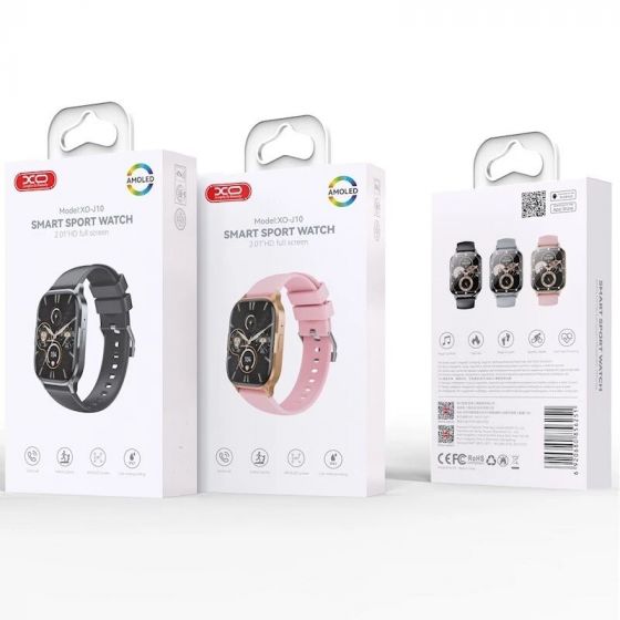 Montre connectée avec écran AMOLED et fonctions sport XO J10 Rose