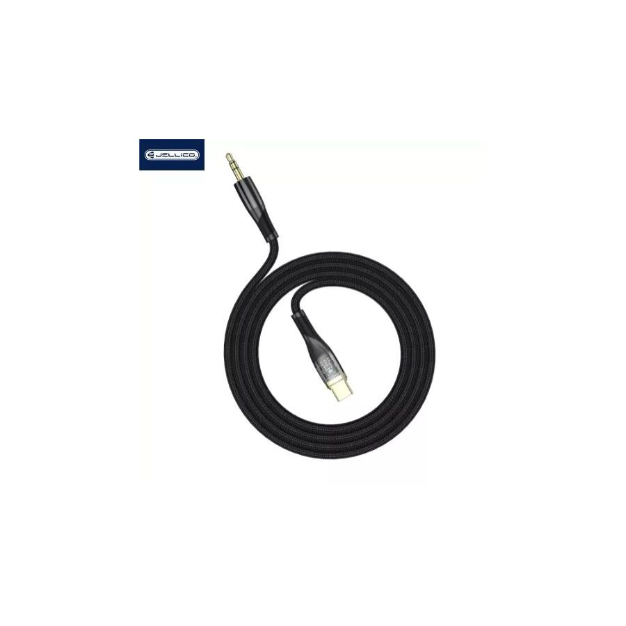 Cable Audio Lightning vers Jack (3.5mm) 1.2 mètres JELLICO B21 noir