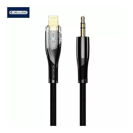 Cable Audio Lightning vers Jack (3.5mm) 1.2 mètres JELLICO B21 noir