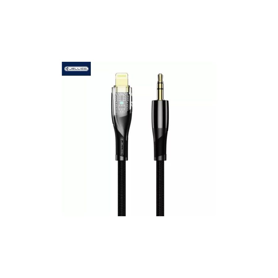 Cable Audio Lightning vers Jack (3.5mm) 1.2 mètres JELLICO B21 noir