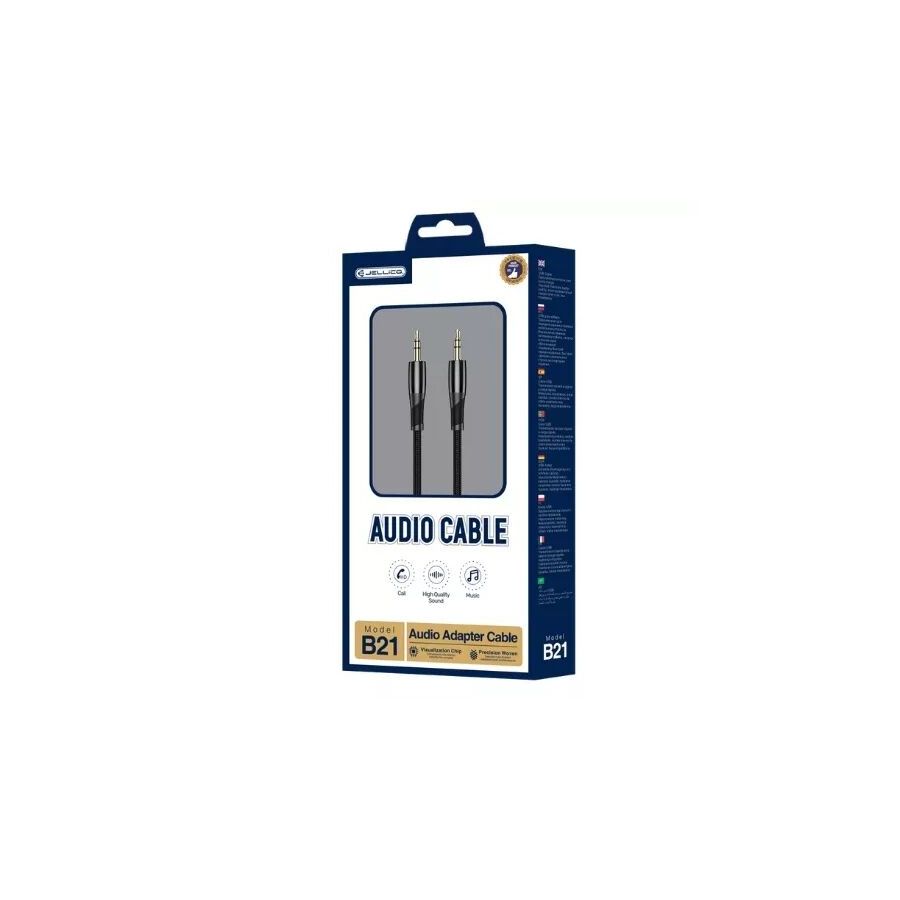 Cable Audio Jack vers Jack (3.5mm) 1.2 mètres JELLICO B21 noir