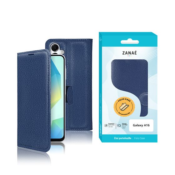 Etui Portefeuille Zanae pour Galaxy A16, Marine