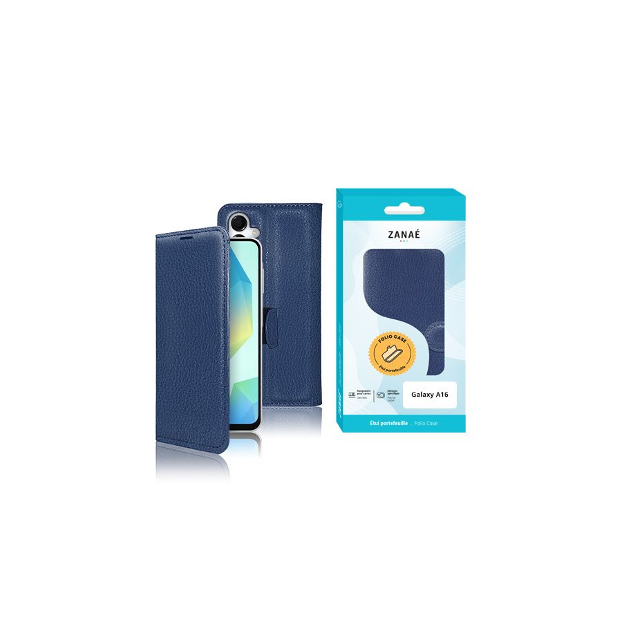 Etui Portefeuille Zanae pour Galaxy A16, Marine