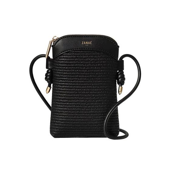 Sacoche Bandoulière Crossbody Phone Bag, Obsidian Noir