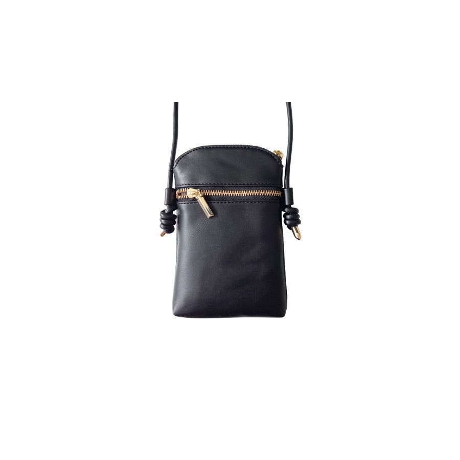 Sacoche Bandoulière Crossbody Phone Bag, Obsidian Noir