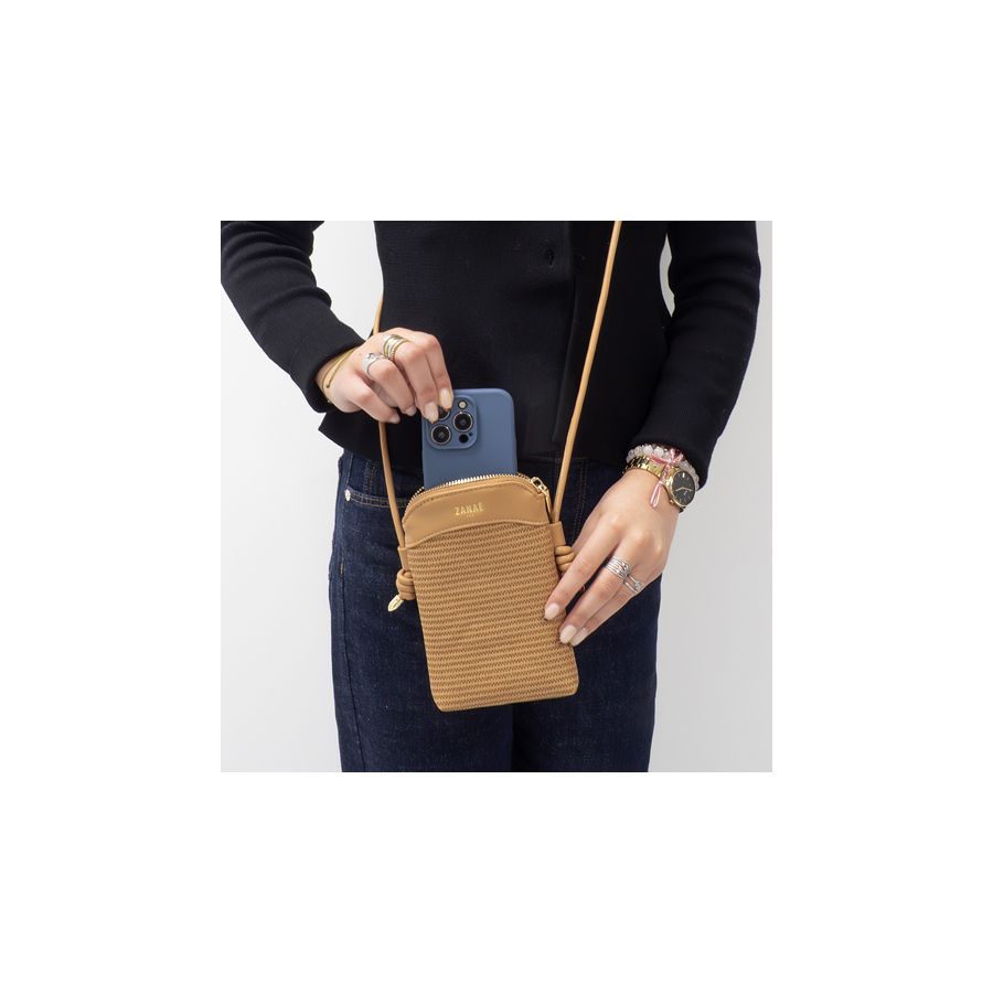 copy ofSacoche Bandoulière Crossbody Phone Bag, Dune Marron