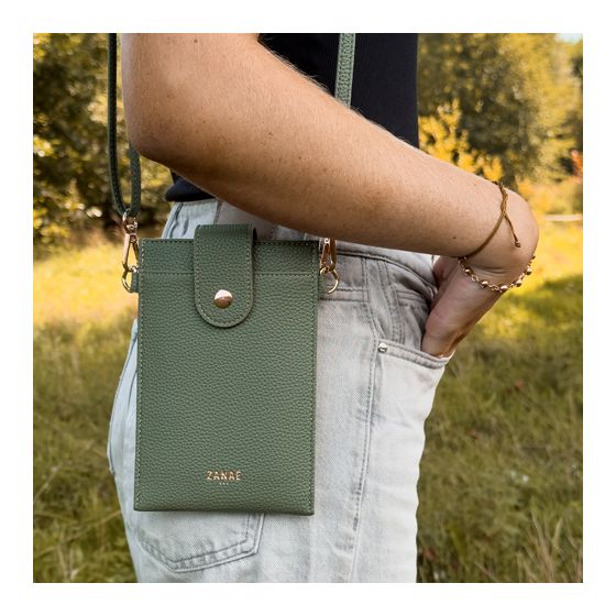 Sacoche Bandoulière Crossbody phone bag Meeting, Break Time Vert