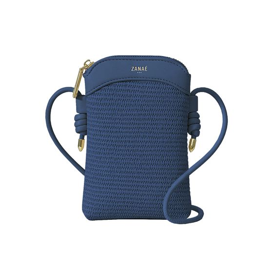 Sacoche Bandoulière Crossbody Phone Bag, Baltic Bleu