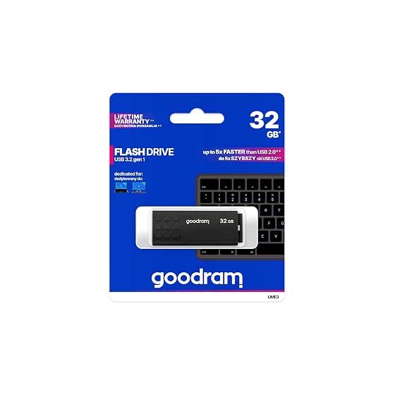 Clé USB Goodram UME3 32 Go – USB 3.2 Gen 1 – Noir