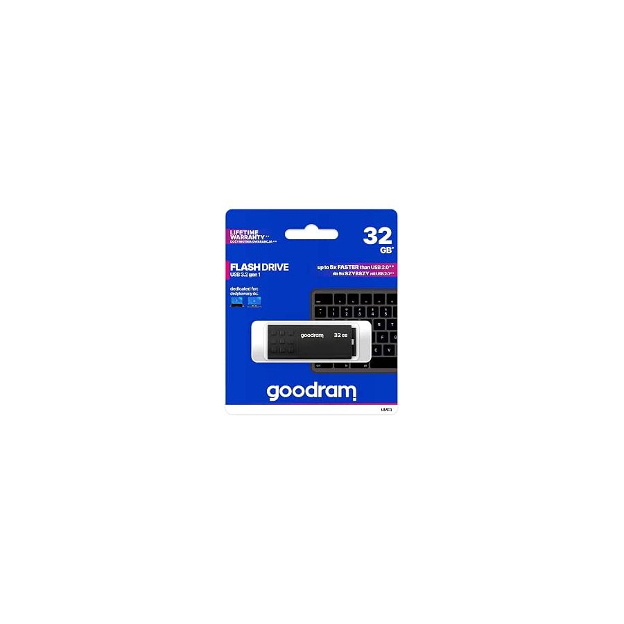 Clé USB Goodram UME3 32 Go – USB 3.2 Gen 1 – Noir