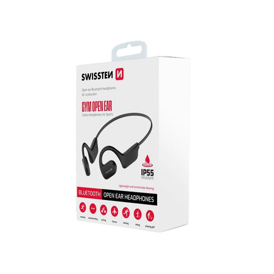 Ecouteurs TWS, GYM OPEN EAR, Swissten, Noir