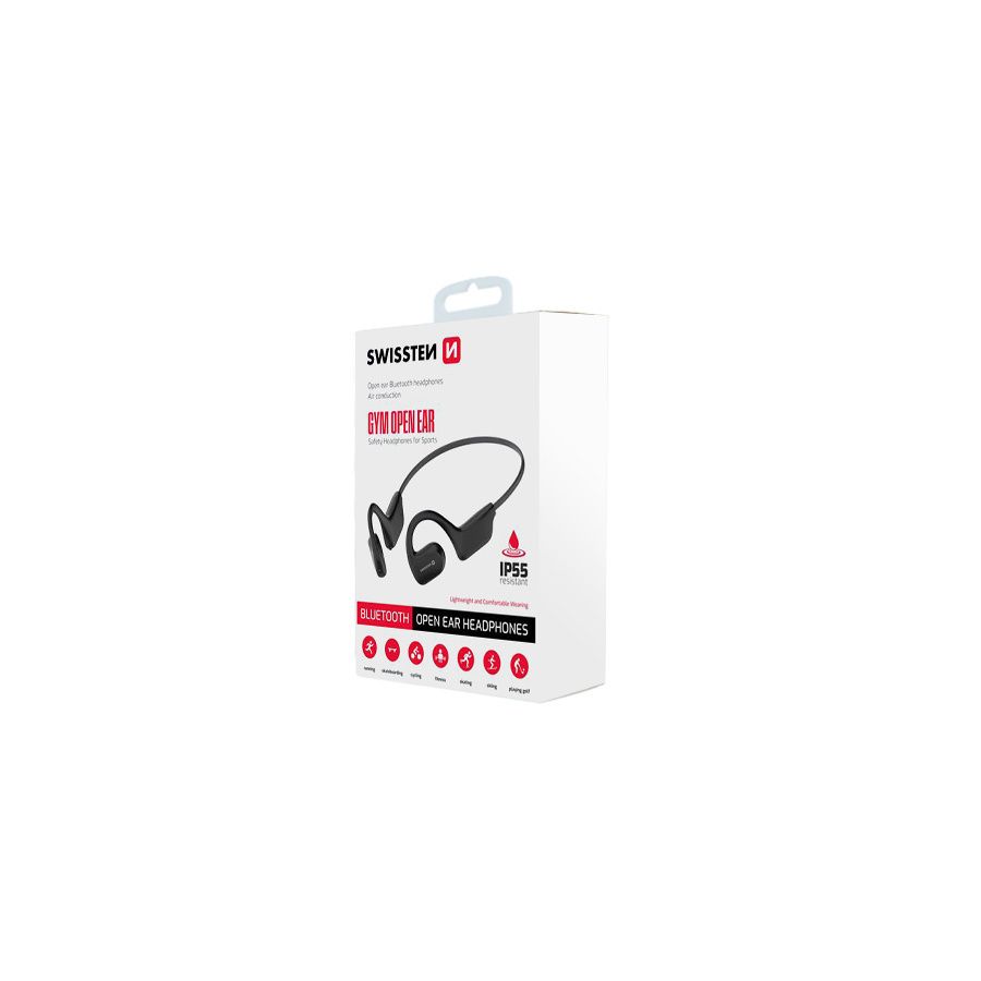 Ecouteurs TWS, GYM OPEN EAR, Swissten, Noir