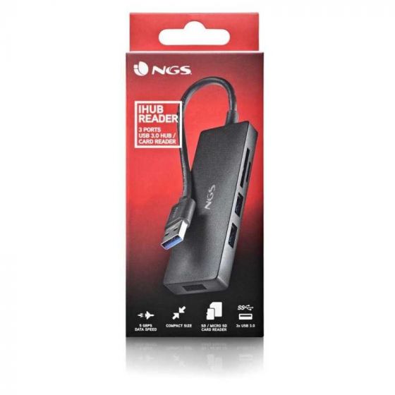 NGS - IHUB READER - USB 3.0 - 3x USB 3.0 / Lecteur de Carte