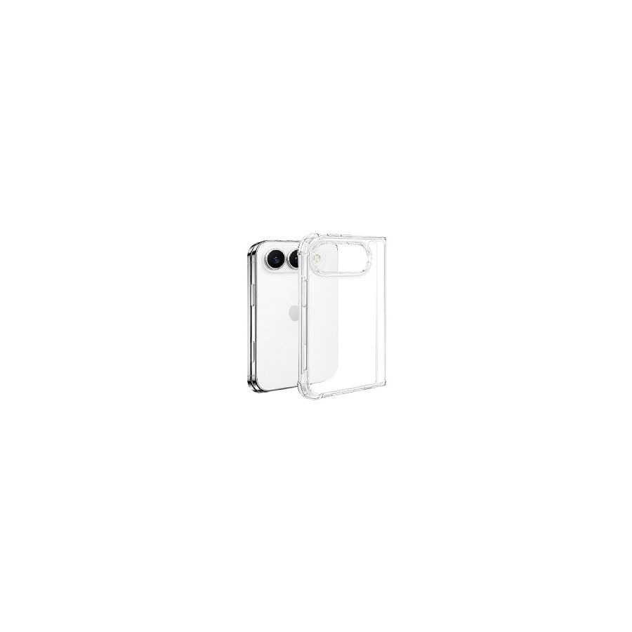 Coque Silicone transparent avec coins renforces pour iPhone DUO, transparent