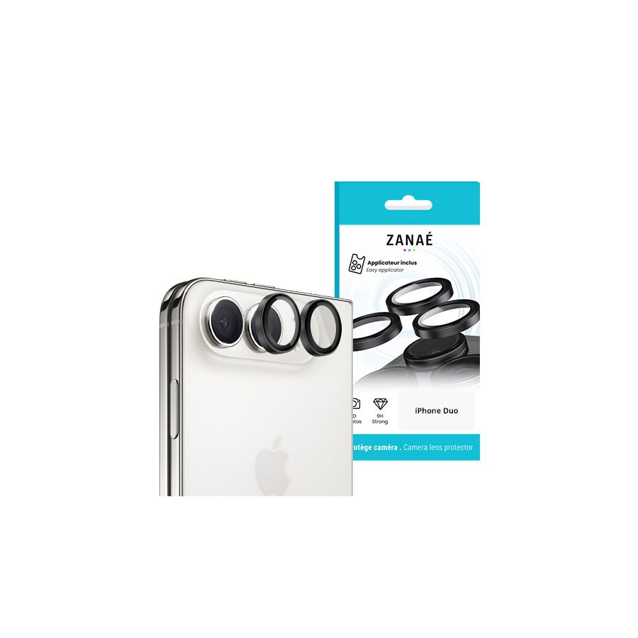 Verre Caméra arrière Pour iPhone Duo Noir